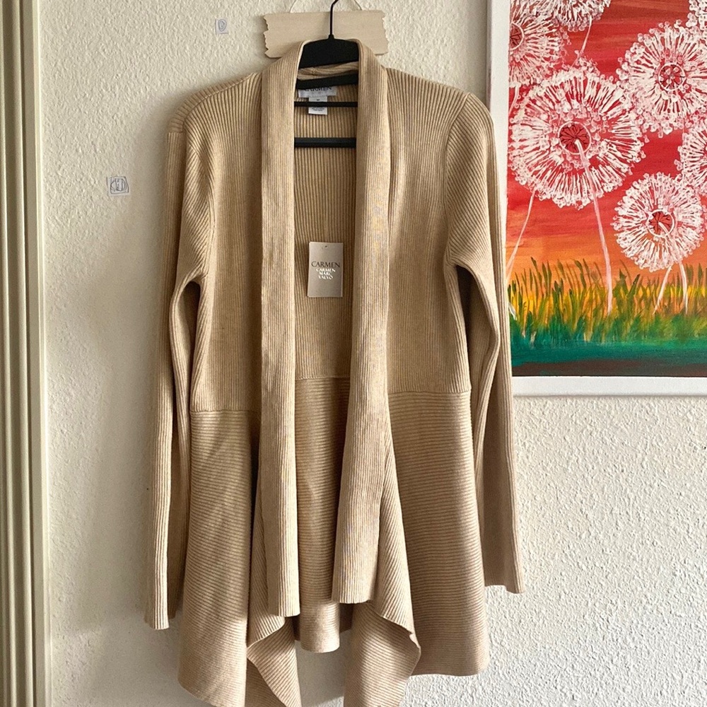 Cozy ribbed waterfall cardigan brand new with tags